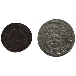 Brandenburg-Preussen, Friedrich II. 1740-1786, 1 kreuzar 1750 + 1/24 tol. 1622 Georg Wilhelm 2 pcs