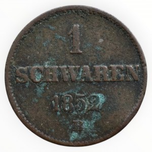 Oldenburg, Pau Friedrich August 1829-1853, 1 schwaren 1852 B
