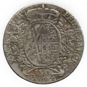 Sasko-Albertinská linie, Fridrich August III. 1763 - 1806, 2/3 tolar 1764 IFOF, Kahnt 1099, Buck 114