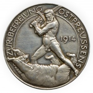 Prussia, Wilhelm II. 1888-1918, Prussia - Ag medal 1914 Hindenburg
