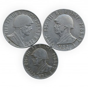 Albánie, Viktor Emanuel III., Italská okupace 1939 - 1943, 2 lek 1939, 1 lek 1939, 1/2 lek 1939