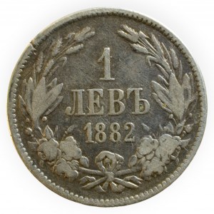 Bulgaria Alexander I., 1 leva 1882