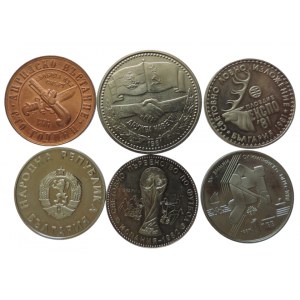 Bulharsko, 6 ks AE pamětních mincí 1976, 80, 81, 81, 87, 88
