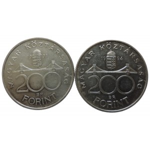 Maďarsko , 200 forint 1993 národní banka, 1994 Deák Ferenc 2ks