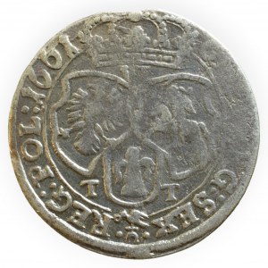 Polsko, Jan Kazimír 1648-1668, VI groš korunní 1661 T-T