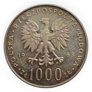 Polsko, republika, 1000 zlotých 1983 - Papež Jan Pavel II.