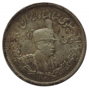 Írán, šach Réza 1925-1941, 2000 Dinár 1927 Ag