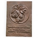 Brno, Mendelova univerzita v Brně, oboustraná plaketa 94x130mm, sign P.K., uloženo v orig.etui