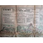 TADEUSZ ZWOLIŃSKI Tatry. Mapa turystyczna. Podziałka 1 : 50 000. [1948].