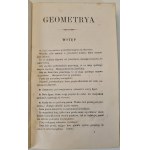 NIEWĘGŁOWSKI G.H. - GEOMETRYA by... a professor of differential and integral calculus at the Higher Polish School in Paris Wyd. 1869