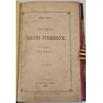 COSSA Luigi - POCZĄTKI NAUKI FINANSÓW Wyd.1884