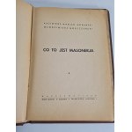 MORAWSKI K., MOSZCZYŃSKI Wł. - WHAT IS MASONERY Illustrations Wyd.1939