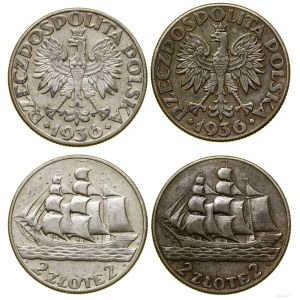 Poľsko, Lot 2 x 2 zloté, 1936, Varšava