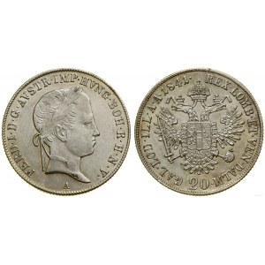 Austria, 20 krajcarów, 1841 A, Wiedeń