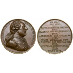 Francja, medal z serii władcy Francji - Ludwik XVI
