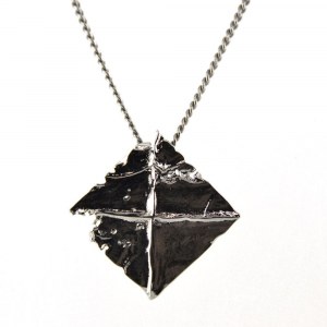 Necklace Last painting by Zdzislaw Beksinski (black ruthenium)