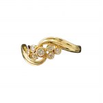 Gold ring with diamonds (585)