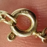 Gold necklace with diamonds (585)