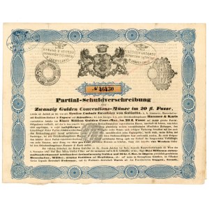 Węgry, Graf C. Esterhazy von Galantha, obligacja na 20 guldenów 1847 (208)