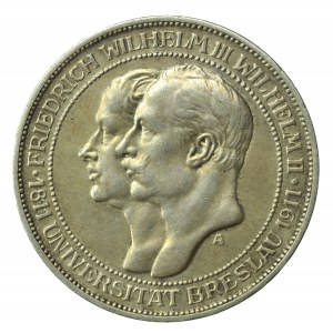 Niemcy, Prusy, Wilhelm II, 3 marki 1911 A, Berlin, Uniwersytet we Wrocławiu (862)