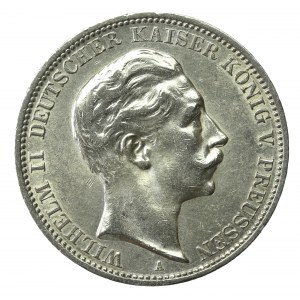 Niemcy, Prusy, Wilhelm II, 3 marki 1912 A, Berlin (689)