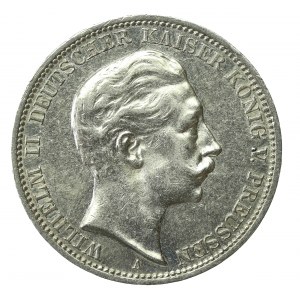 Niemcy, Prusy, Wilhelm II, 3 marki 1912 A, Berlin (690)