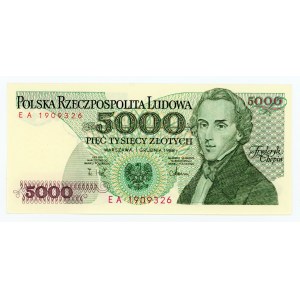 PRL, Zestaw 5.000 złotych 1988 EA (329)