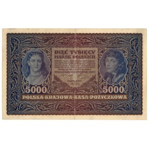 II RP, zestaw 5.000 mkp 1920 II Serja A i B. Razem 2 szt. (423)