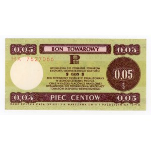 Pewex, Bon Towarowy, 5 centów 1979 HA (477)