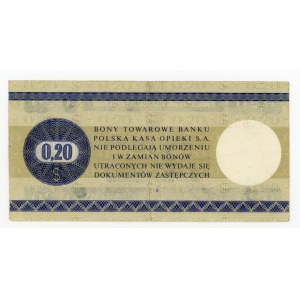 Pewex, Bon Towarowy, 20 centów 1979 HN (478)