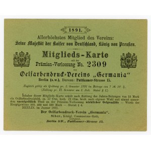 Ulotka loterii Germania, Berlin 1891 (284)