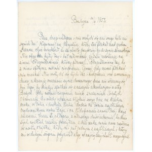[Janina Makuszyńska] Odręcznie napisany list żony pisarza Kornela Makuszyńskiego, 1957 (291)