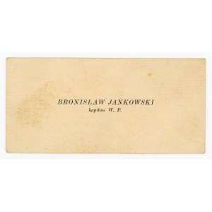 Wizytówka, Bronisław Jankowski - kapitan W.P. [2 P. Strz. Podh.] (324)
