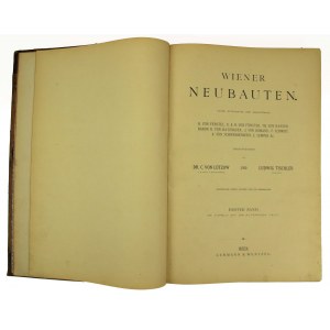 Dr. C. Lutzow - Wiener Neubauten. Published by Lehmann &amp; Wentzel, Vienna 1876 (19).