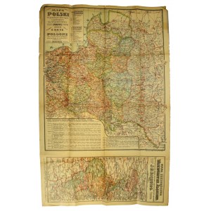 Mapa Polski 1922. Wydanie J. M. Bazewicz. Warszawa (697)