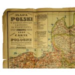 Mapa Polski 1922. Wydanie J. M. Bazewicz. Warszawa (697)