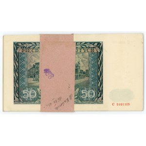 GG, Paczka bankowa 20 x 50 złotych 1941 C - kolejne numery (220)
