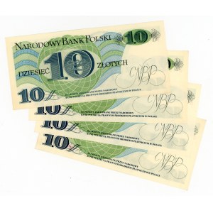 PRL, set of 10 gold 1982 different series. Total of 4 pcs. (244)