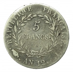 Francja, Napoleon I, 5 franków AN 12 [1803] I, Limoges (855)