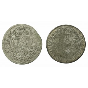 Jan II Kazimierz, zestaw szóstak 1666 i 1668. Razem 2 szt. (930)
