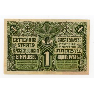 Łotwa, 1 rubel 1919 Ser. B - zielony (344)