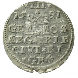 Zygmunt III Waza, Trojak 1591, Ryga - Nienotowany (778)