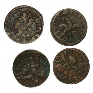 Jan II Kazimierz, zestaw boratynek 1663-1665. Razem 4 szt. (582)
