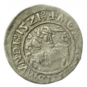 Zygmunt I Stary, Półgrosz 1521, Wilno. Brak przerywnika na rew. (648)