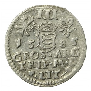 Stefan Batory, Trojak 1585, Wilno - herb Prus (649)
