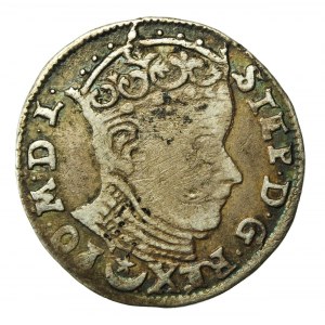 Stefan Batory, Trojak 1581, Wilno, herb Leliwa (658)