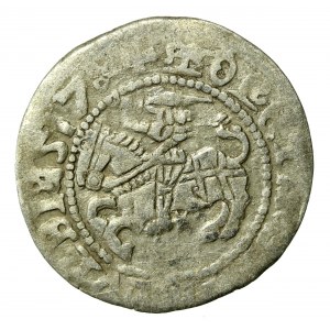 Zygmunt I Stary, Półgrosz 1517, Wilno. Poprawiona pierwsza cyfra daty (665)