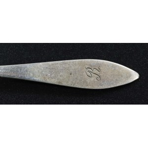 Salzlöffel Silber sig. Hilscher (Carl Gottlieb Hilscher) Stadtpunze von Breslau (635)