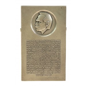 II RP, Plakieta MP (SREBRO, 102x60), J. Piłsudski, Wskrzesiciel Państwa 1931 (922)