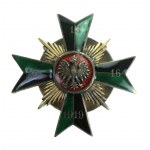 II RP, Odznaka 16 Pułk Artylerii Polowej z dokumentem (676a)
